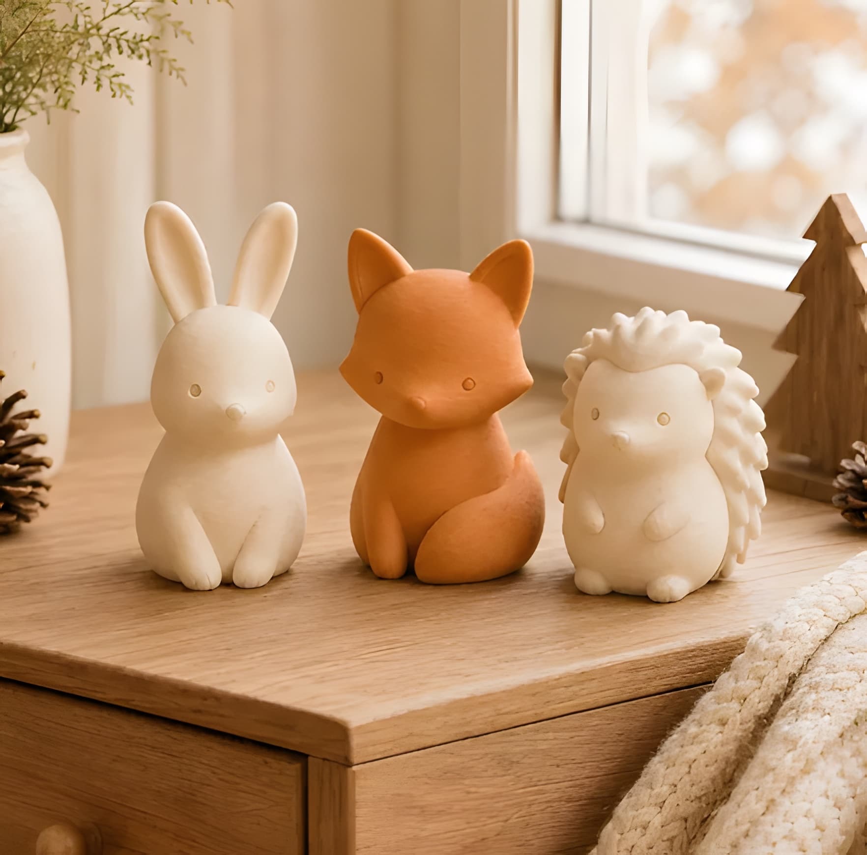 Figurines de la forêt, imprimé chez Bobitech Cloud3D et livré chez son client